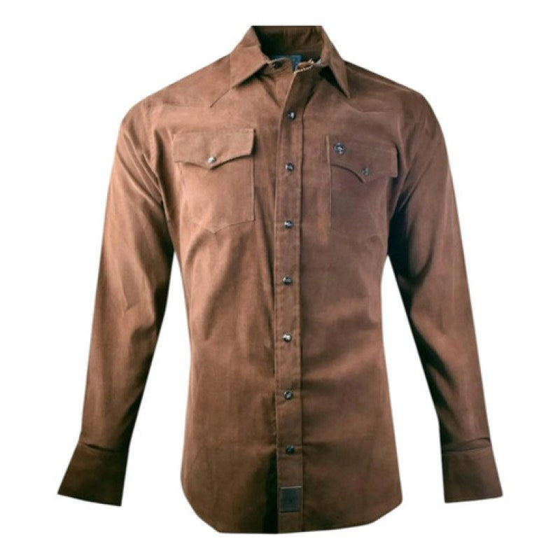 Camisa Winster Vaquera Panilla Para Hombre #mlpos_5 | Color: Cafe | Talla: XL #color_cafe