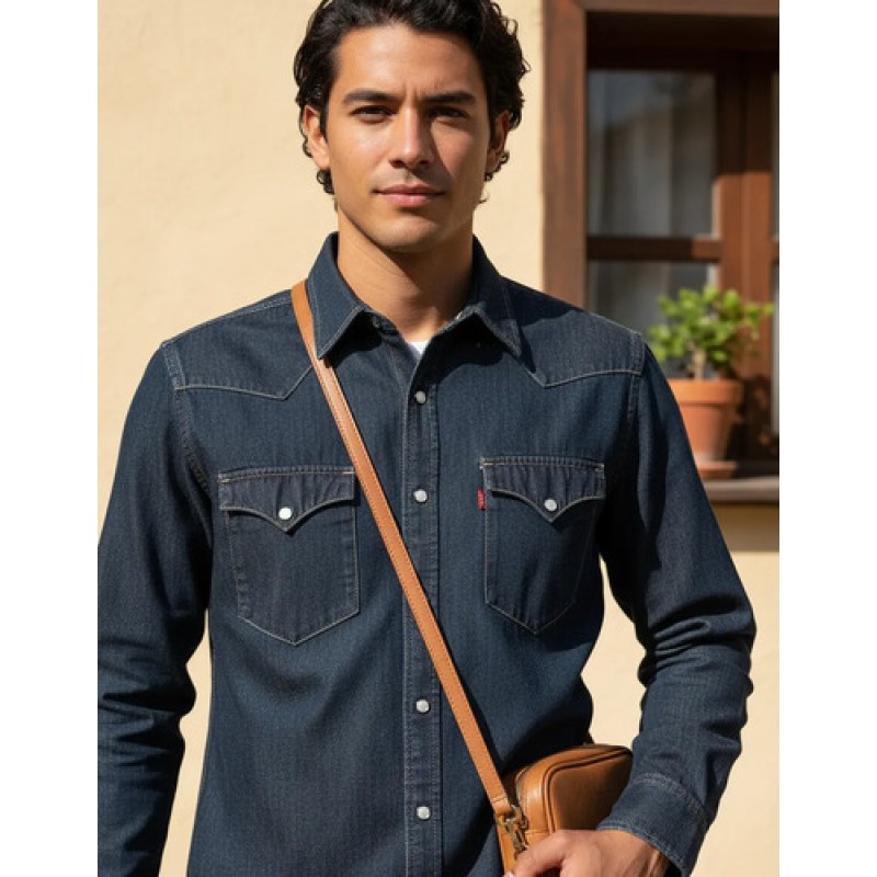 Camisa Mezclilla Levis Clasica Vaquera Para Caballero #mlpos_16 | Color: 857450002 #color_857450002 #sku_857450002ch #sku_857450002m