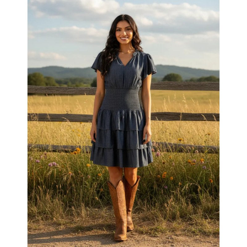 Vestido Cowgirl Vaquero  Ariat #mlpos_2 | Color: Índigo #color_ndigo #sku_mlm3767990826-188511546869 #sku_mlm3767990826-188511546871 #sku_mlm3767990826-188511546873