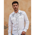 Camisa Old West Vaquero Para Caballero Charra #mlpos_1 | Color: Blanco #color_blanco | Talla: EG #sku_oldcacb