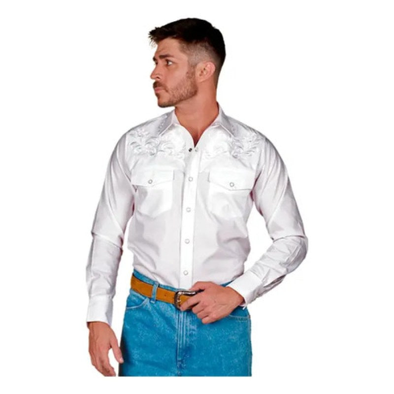 Camisa Old West Vaquero Para Caballero Charra #mlpos_26 | Color: blanco 3000 #color_blanco_3000 #sku_oldborbeg #sku_oldborbg