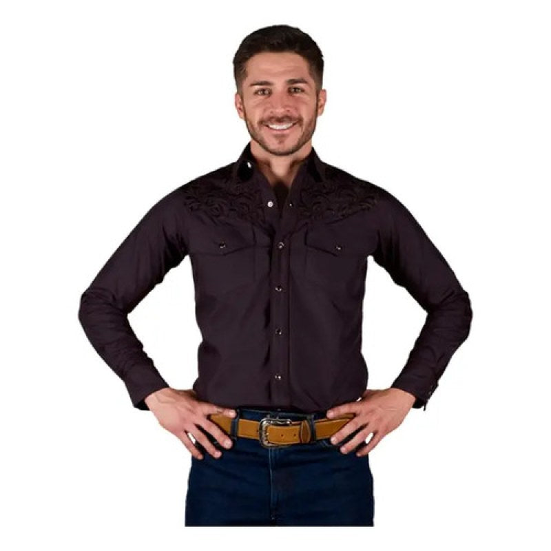 Camisa Old West Vaquero Para Caballero Charra #mlpos_29 | Color: negro 3001 #color_negro_3001 #sku_oldborng #sku_oldborng2xl