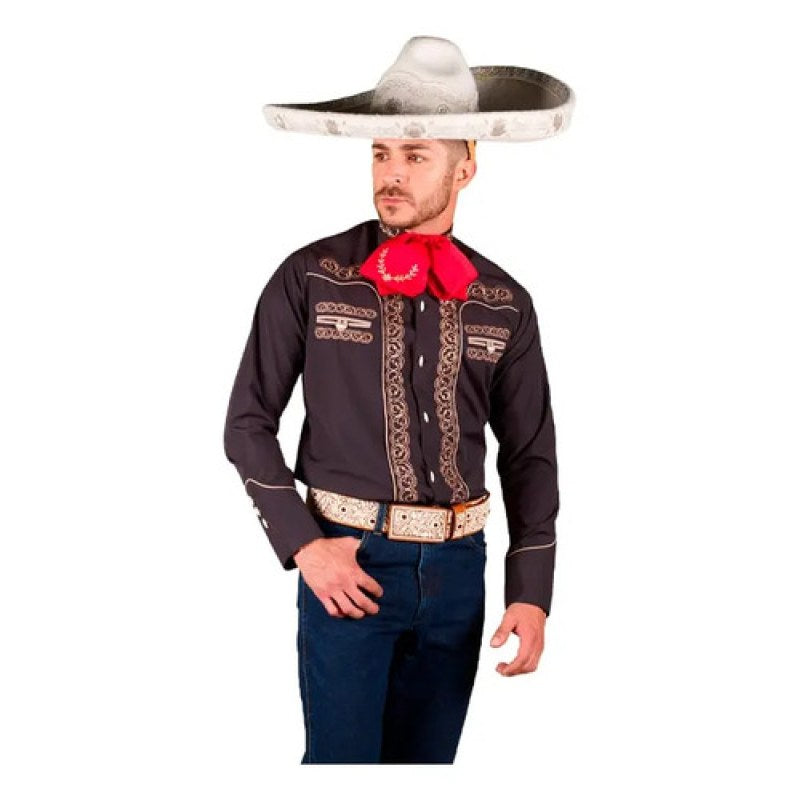 Camisa Old West Vaquero Para Caballero Charra #mlpos_32 | Color: Negro #color_negro #sku_oldchng2xl #sku_oldchng3xl #sku_oldchngeg