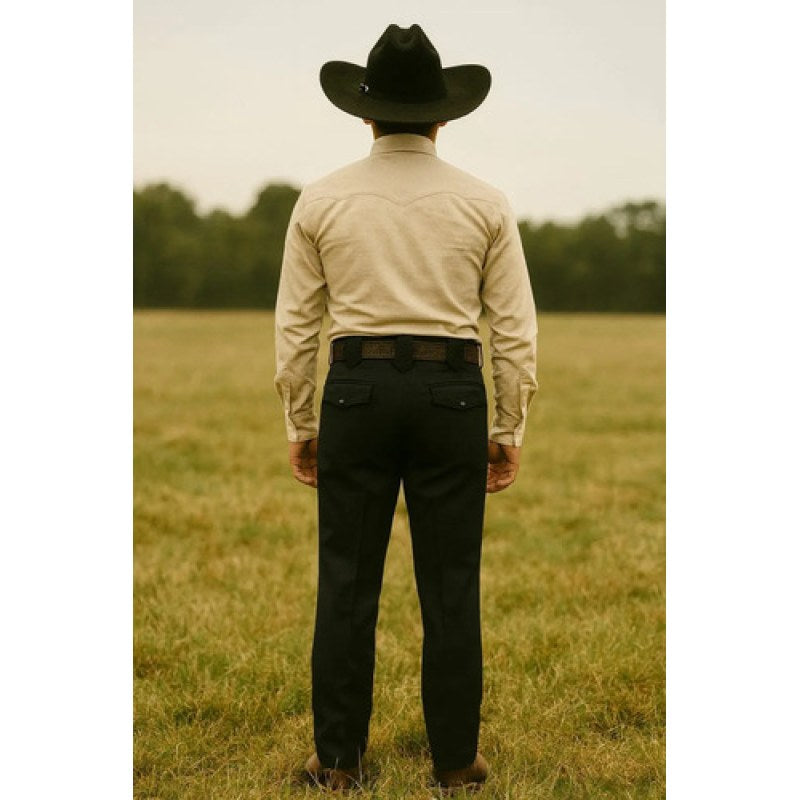 Pantalon Poliester Caporal Old West #mlpos_4 | Color: Negro #color_negro #sku_caolwtng30 #sku_caolwtng32 #sku_caolwtng34 #sku_caolwtng36 #sku_caolwtng38 #sku_caolwtng40