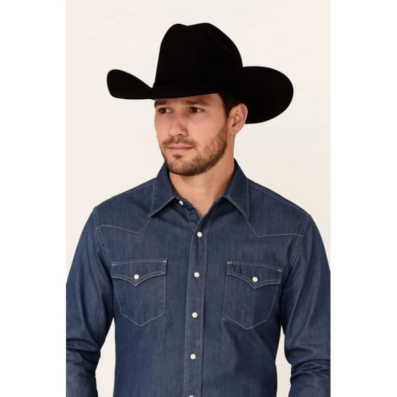 Sombrero Texana Wrangler Lana #mlpos_1 | Color: Negro #color_negro #sku_mlm4109376672-190995960539 #sku_mlm4109376672-190995960543