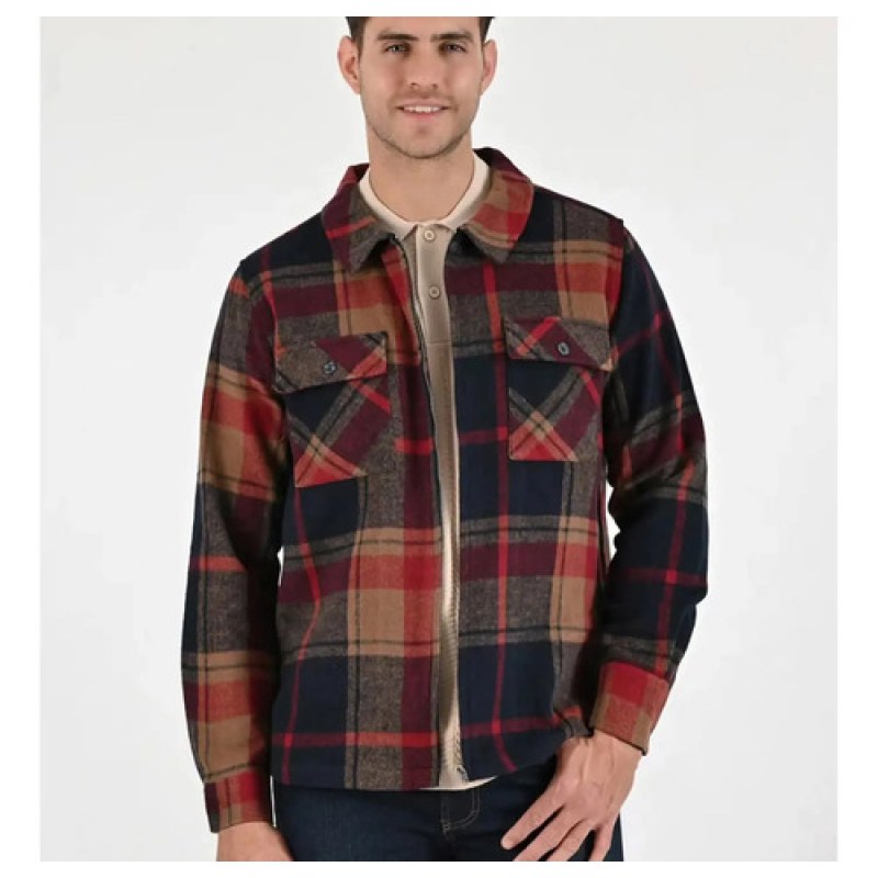 Chamarra Chaqueta Yale Franela Para Caballero Negro Rojo Ch #mlpos_2 #sku_mlm4109383992