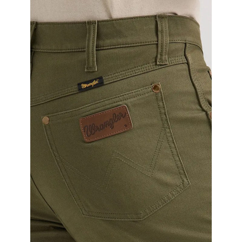 Wrangler West Mens Tough Pantalon Comfort Canvas Cowboy Cut #mlpos_10 | Color: Olivo #color_olivo #sku_1123615523032 #sku_1123615523132 #sku_1123615523232 #sku_1123615523332 #sku_1123615523432 #sku_1123615523632 #sku_1123615523832