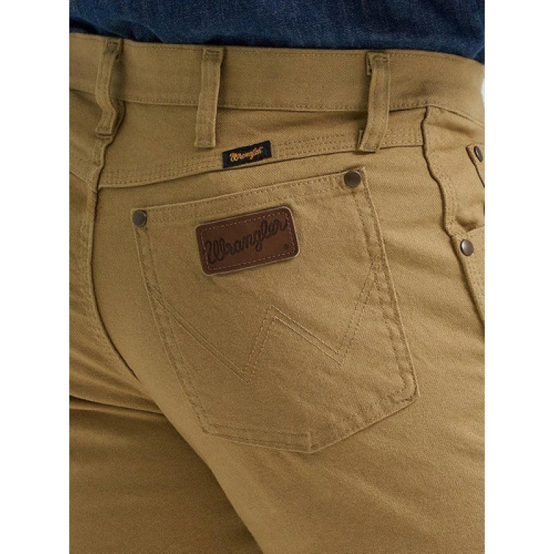 Wrangler West Mens Tough Pantalon Comfort Canvas Cowboy Cut #mlpos_21 | Color: Khaki #color_khaki #sku_112361473332 #sku_1123614733032 #sku_1123614733132 #sku_1123614733232 #sku_1123614733432 #sku_1123614733632