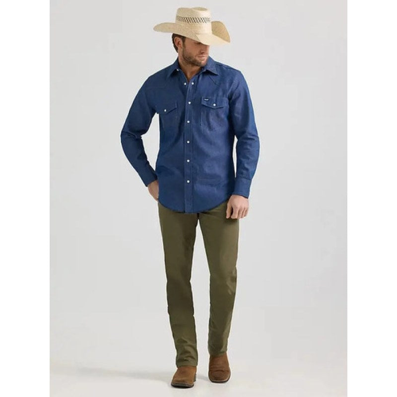 Wrangler West Mens Tough Pantalon Comfort Canvas Cowboy Cut #mlpos_9 | Color: Olivo #color_olivo #sku_1123615523032 #sku_1123615523132 #sku_1123615523232 #sku_1123615523332 #sku_1123615523432 #sku_1123615523632 #sku_1123615523832