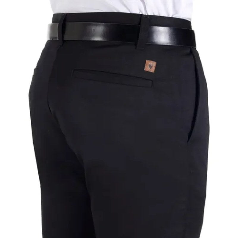 Pantalon Casual Gabardina Yale Slim Fit 4189 #mlpos_4 | Color: Negro #color_negro #sku_092041890930 #sku_092041890932 #sku_092041890934 #sku_092041890936