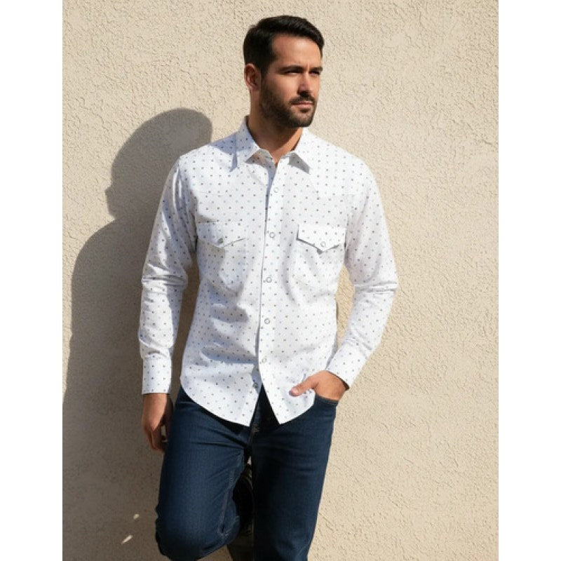 Camisa Vaquera Yale Western Cowboy #mlpos_1 | Color: Blanco #color_blanco #sku_458602m #sku_458602xl #sku_4586021xl #sku_4586022xl