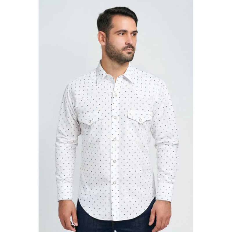Camisa Vaquera Yale Western Cowboy #mlpos_2 | Color: Blanco #color_blanco #sku_458602m #sku_458602xl #sku_4586021xl #sku_4586022xl