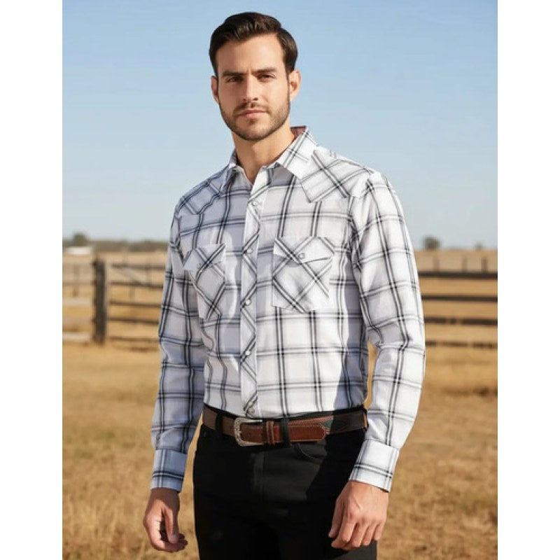 Camisa Vaquera Yale Western Cowboy #mlpos_7 | Color: Cuadros #color_cuadros | Talla: 2XL #sku_mlm4139144764-192573722461