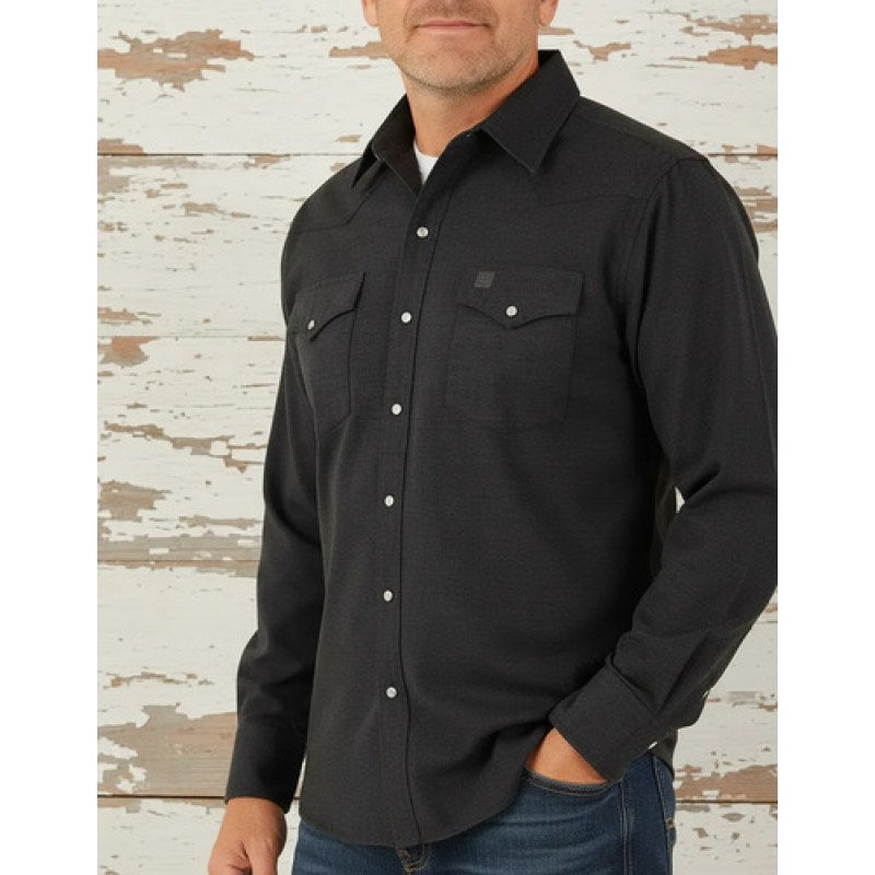 Camisa Panilla Winster Vaquera Para Caballero Negro S #mlpos_1 #sku_cwpngs