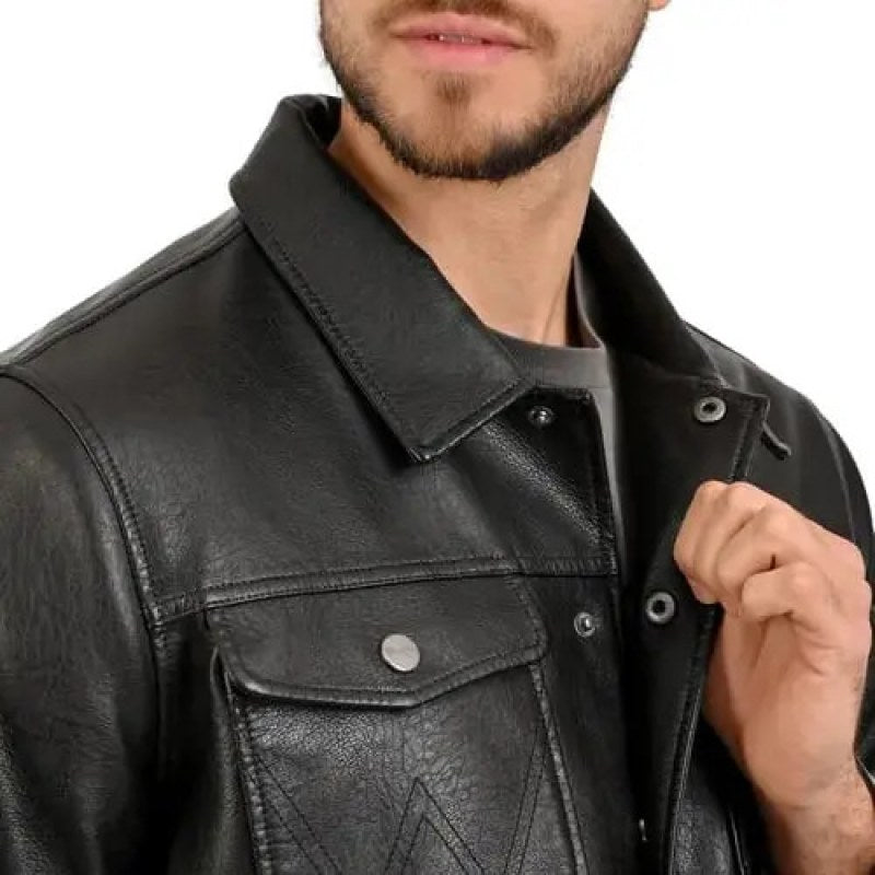Chamarra Chaqueta Wrangler Vaquera Vinipiel #mlpos_4 | Color: Negro 2522 #color_negro_2522 #sku_mlm4362987006-192921370929 #sku_mlm4362987006-192921370943 #sku_mlm4362987006-192921370945