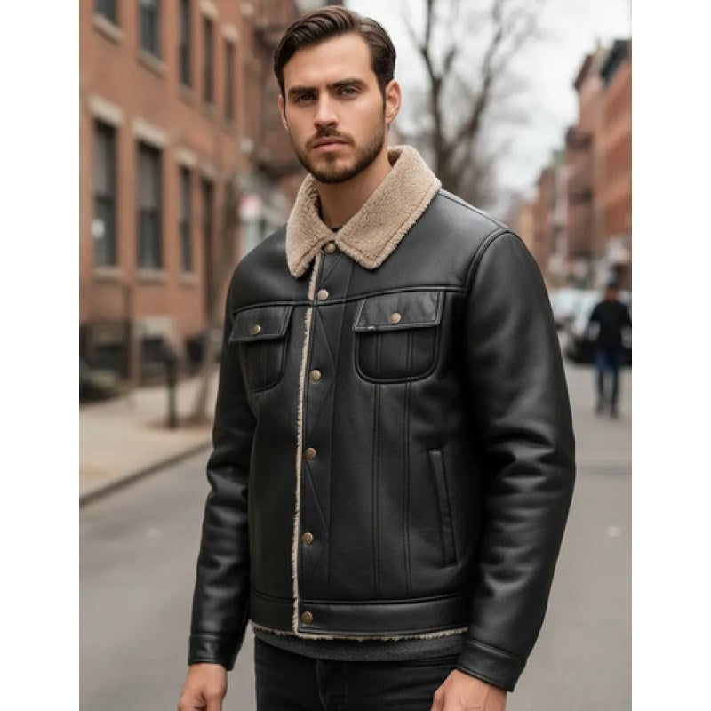 Chamarra Lee Vinipiel Con Borrega Tipo Biker #mlpos_1 | Color: negro 2522 #color_negro_2522 #sku_mlm4362991320-187044808116 #sku_mlm4362991320-187044808118 #sku_mlm4362991320-187044808120
