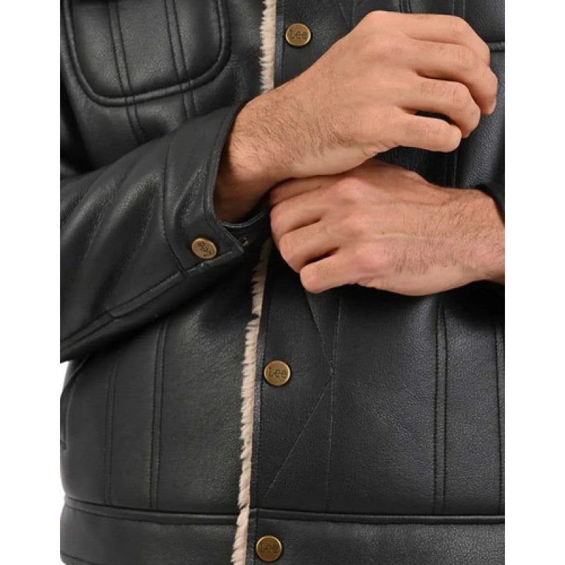Chamarra Lee Vinipiel Con Borrega Tipo Biker #mlpos_5 | Color: negro 2522 #color_negro_2522 #sku_mlm4362991320-187044808116 #sku_mlm4362991320-187044808118 #sku_mlm4362991320-187044808120