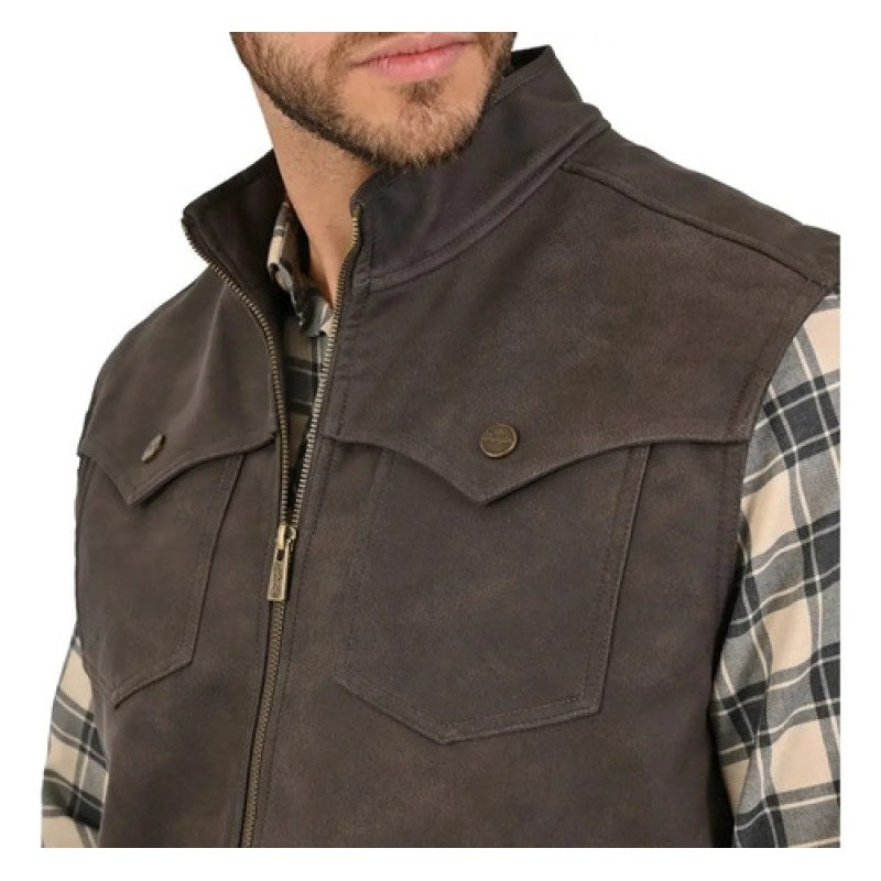 Chaleco Wrangler Vaquero Vinipiel Para Caballero #mlpos_10 | Color: Cafe 2528 #color_cafe_2528 #sku_mlm4367231224-193200224601 #sku_mlm4367231224-193200224603 #sku_mlm4367231224-193200224605 #sku_mlm4367231224-193200224607