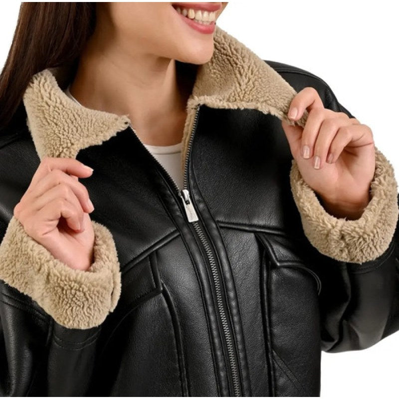 Chamarra Chaqueta Wrangler Vinipiel Con Borrega Para Dama #mlpos_3 | Color: Negro 2515 #color_negro_2515 #sku_mlm4371999438-187111032734 #sku_mlm4371999438-187111032736 #sku_mlm4371999438-187111032738 #sku_mlm4371999438-187111032740