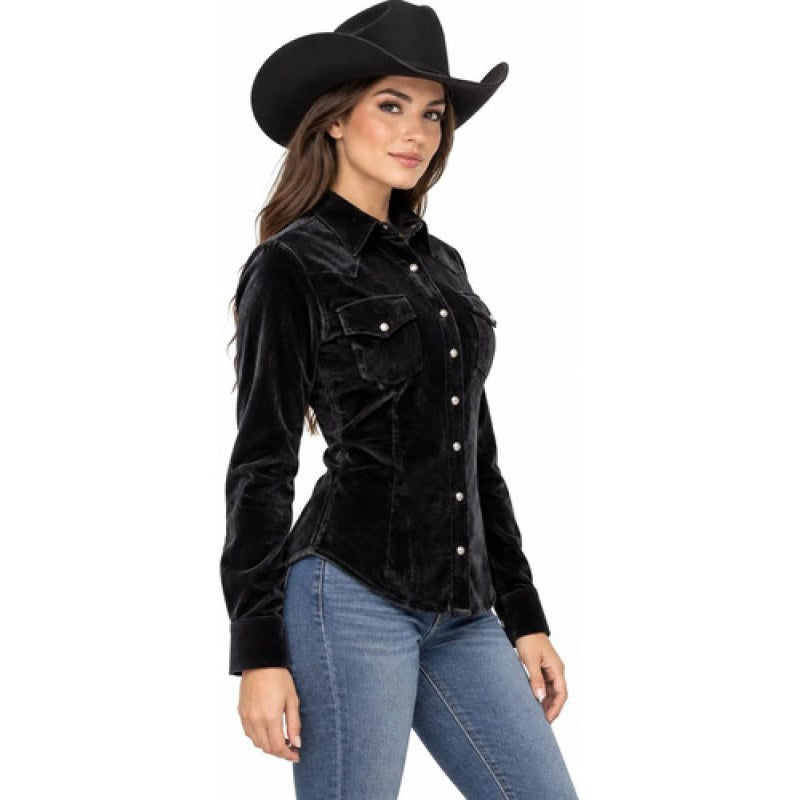 Blusa Vaquera Winster Estampado Para Dama #mlpos_12 | Color: Negro Terciopelo #color_negro_terciopelo #sku_winstcplng2xl #sku_winstcplngl #sku_winstcplngm #sku_winstcplngs #sku_winstcplngxl