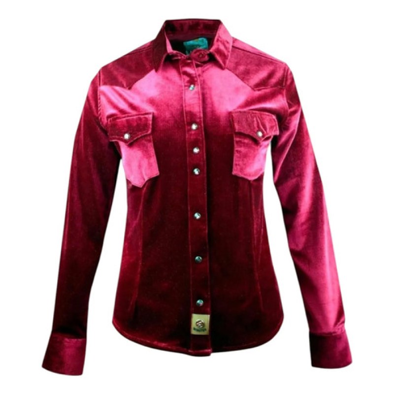 Blusa Vaquera Winster Estampado Para Dama #mlpos_19 | Color: Vino Terciopelo #color_vino_terciopelo #sku_winstcplvn2xl #sku_winstcplvnl #sku_winstcplvnm #sku_winstcplvns #sku_winstcplvnxl