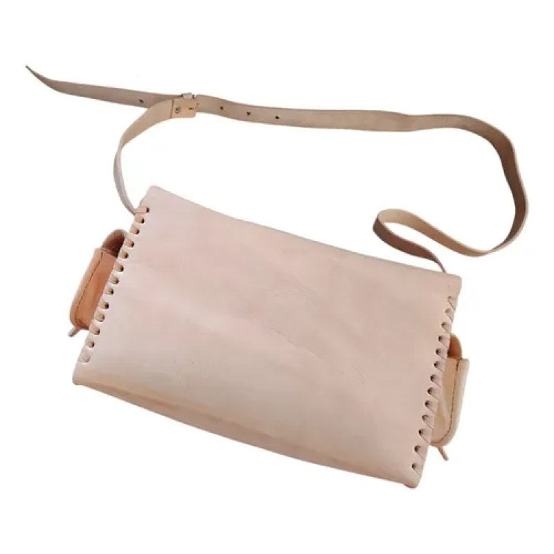 Maletín Vaquero Artesanal De Piel Color Natural Con Bolsas Natural #mlpos_2 #sku_maletinp