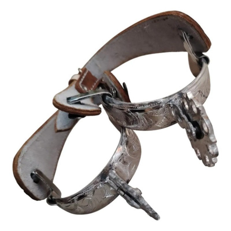 Espuelas Charras Cinceladas Con Correa Para Botín #mlpos_3 #sku_mlm5178948268