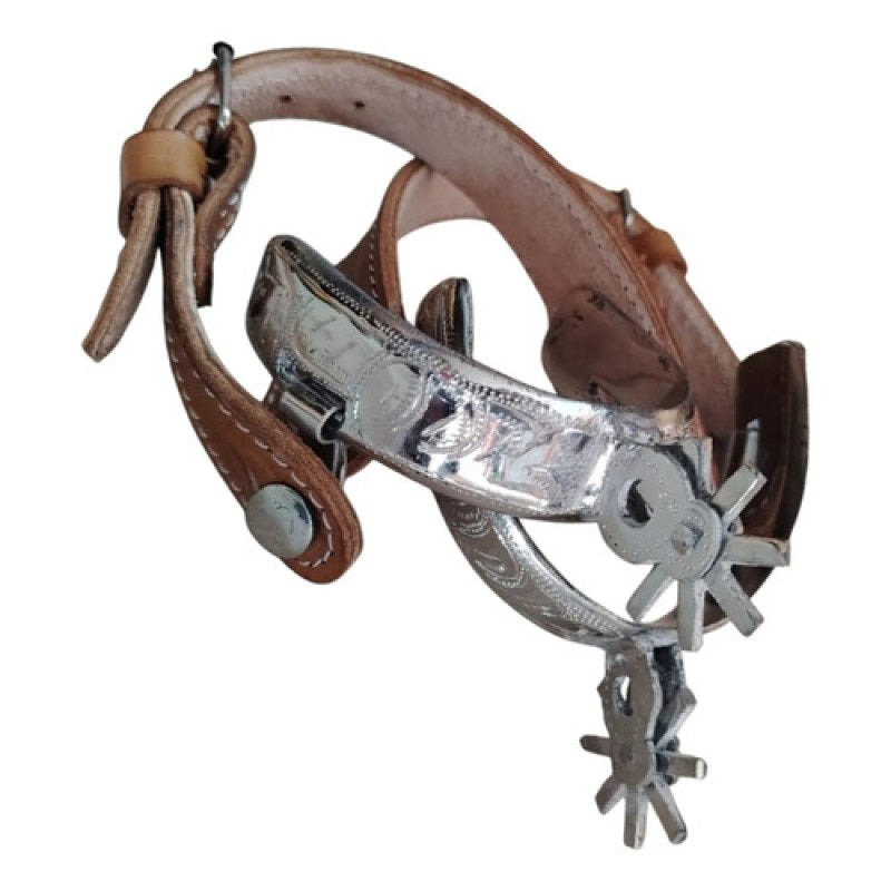Espuelas Charras Cinceladas Con Correones Miel #mlpos_3 #sku_mlm5192647564