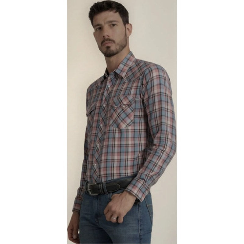 Camisa Wrangler Vaquera Western Fashion Snap Shirts #mlpos_1 #mlitem_MLM1772154655 | Color: Rosa 1813 | Talla: M #color_rosa_1813 #sku_1813m