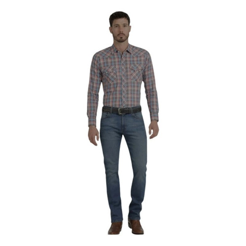 Camisa Wrangler Vaquera Western Fashion Snap Shirts #mlpos_2 #mlitem_MLM1772154655 | Color: Rosa 1813 | Talla: M #color_rosa_1813 #sku_1813m