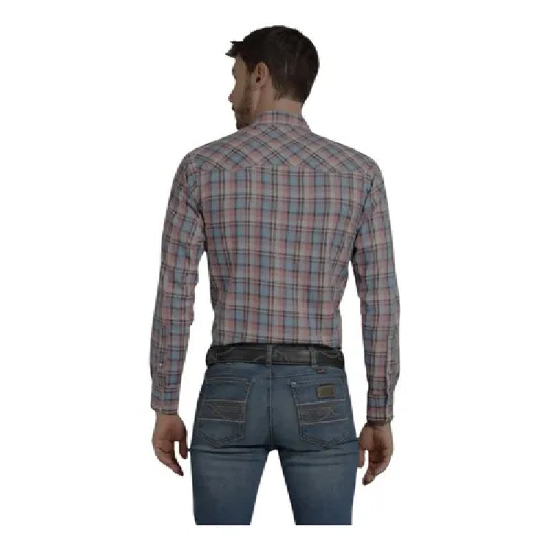 Camisa Wrangler Vaquera Western Fashion Snap Shirts #mlpos_3 #mlitem_MLM1772154655 | Color: Rosa 1813 | Talla: M #color_rosa_1813 #sku_1813m