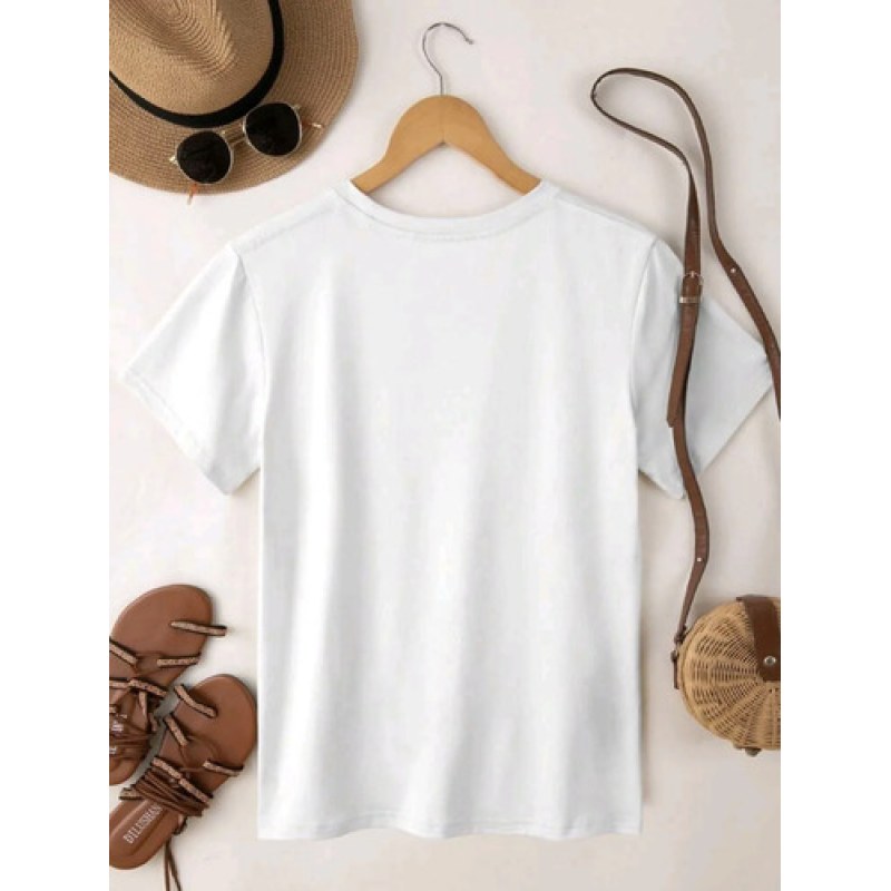 Playera Camiseta Vaquera Cowgirl Mujer #mlpos_3 #mlitem_MLM5927205342 | Color: Blanco | Talla: G #color_blanco #sku_dt33bcg #sku_dt33bcm #sku_dt33bcxl