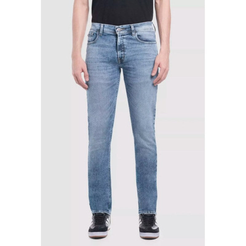 Pantalon Oggi Jeans Modelo Iron Slim Fit Mezclilla Hombre #mlpos_7 | Color: Super 2641126 #color_super_2641126 #sku_2641126