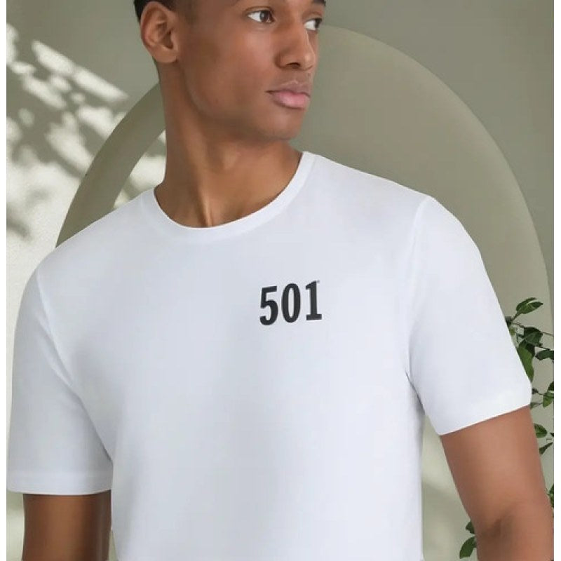 Playera T-shirt Basica Levis Caballero #mlpos_1 | Color: Blanco #color_blanco #sku_561950957ch #sku_561950957xl