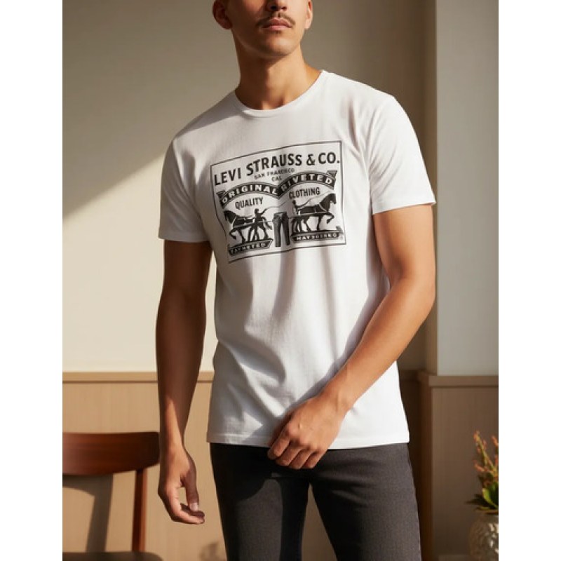 Playera T-shirt Basica Levis Caballero #mlpos_11 | Color: Gris #color_gris #sku_224950047m