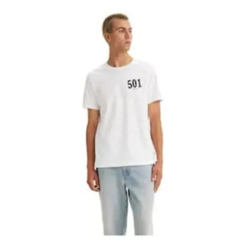 Playera T-shirt Basica Levis Caballero #mlpos_3 | Color: Blanco #color_blanco #sku_561950957ch #sku_561950957xl