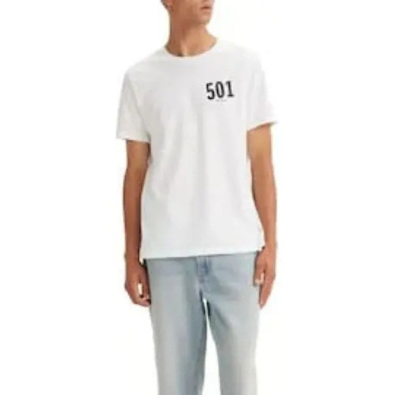 Playera T-shirt Basica Levis Caballero #mlpos_4 | Color: Blanco #color_blanco #sku_561950957ch #sku_561950957xl