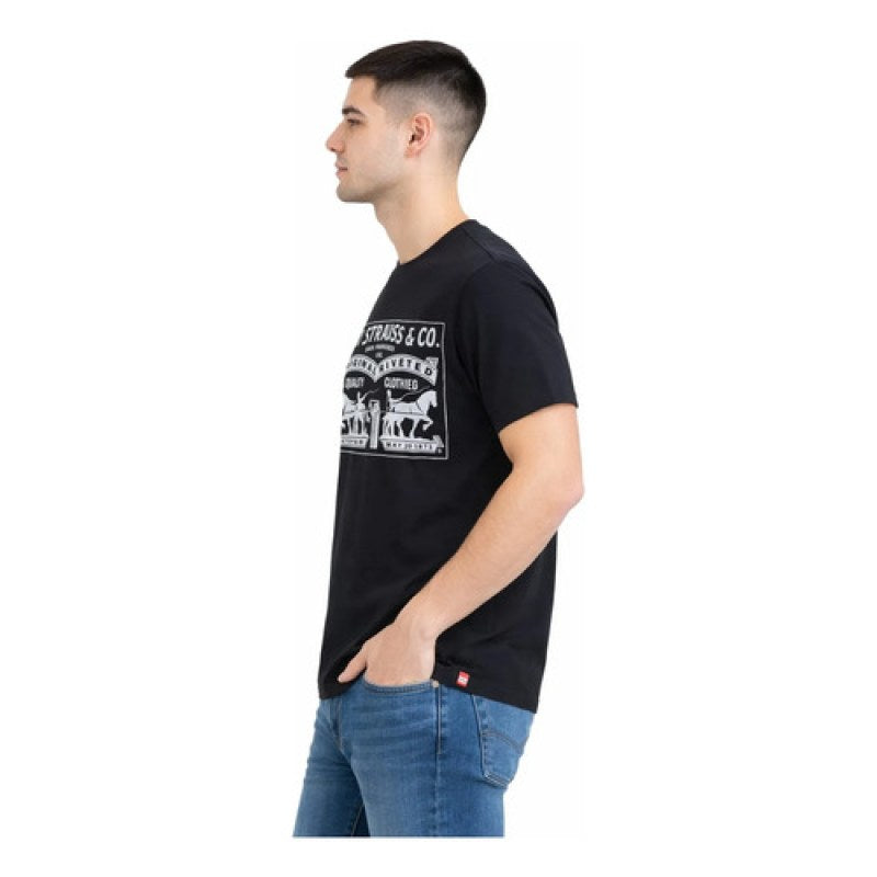 Playera T-shirt Basica Levis Caballero #mlpos_9 | Color: NEGRO CAB #color_negro_cab #sku_224950041g