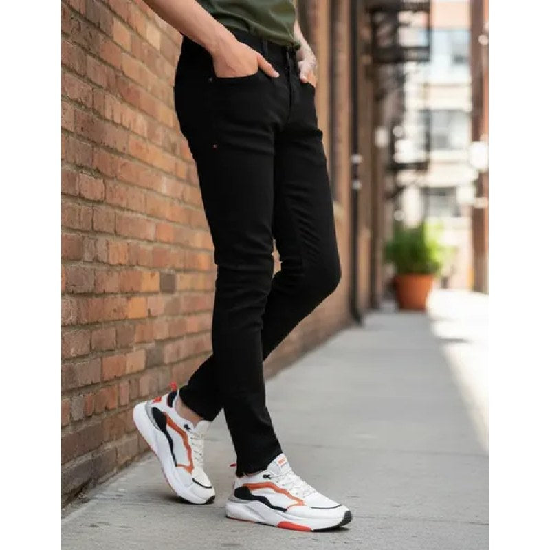 Pantalon Oggi Jeans Mezclilla Caballero Risk Entubado Skinny #mlpos_1 | Color: Negro #color_negro #sku_rsmvng29 #sku_rsmvng31