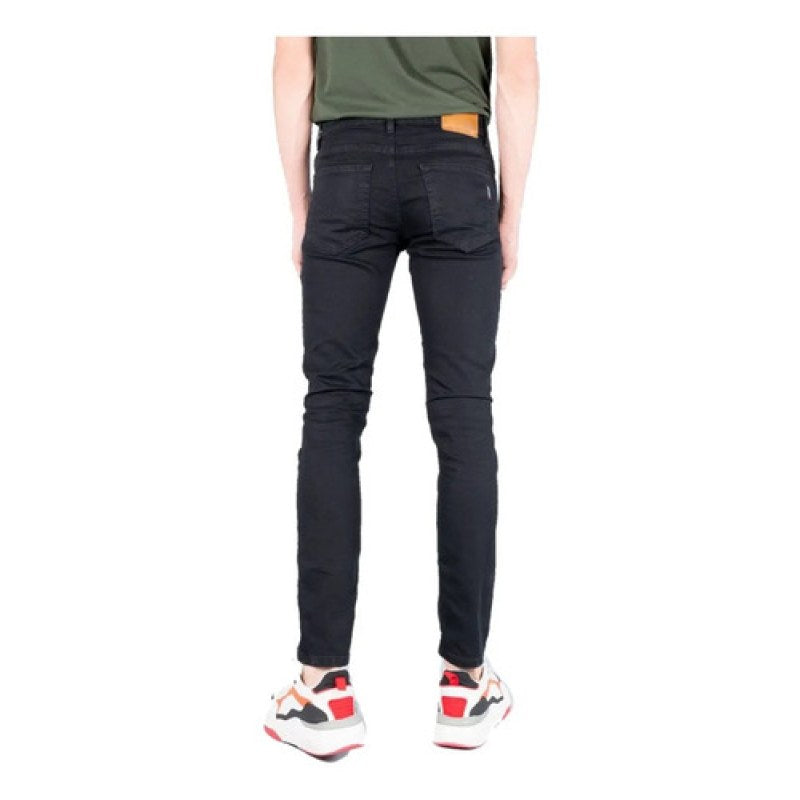 Pantalon Oggi Jeans Mezclilla Caballero Risk Entubado Skinny #mlpos_3 | Color: Negro #color_negro #sku_rsmvng29 #sku_rsmvng31
