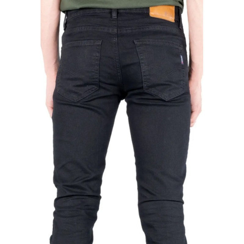Pantalon Oggi Jeans Mezclilla Caballero Risk Entubado Skinny #mlpos_4 | Color: Negro #color_negro #sku_rsmvng29 #sku_rsmvng31