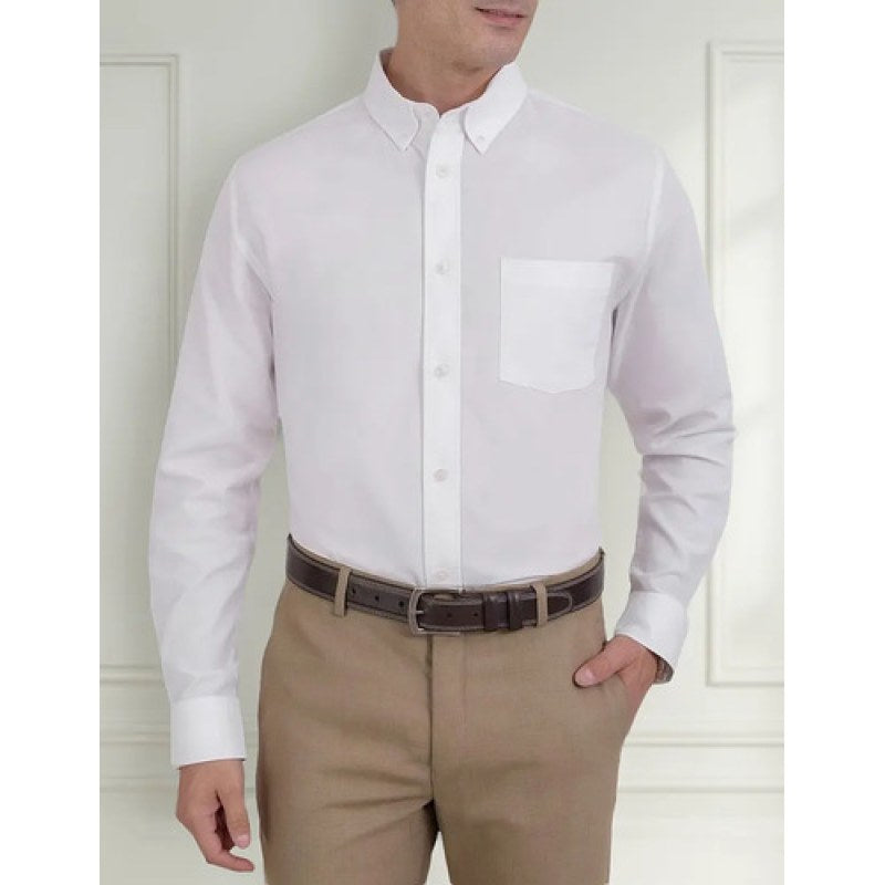 Camisa Casual Uniforme Para Empresas Manga Larga Yale  #mlpos_1 | Color: Blanco 02 #color_blanco_02 #sku_pwo425-blanco-02-1xl #sku_ylcmcs321602ch #sku_ylcmcs321602l #sku_ylcmcs321602m #sku_ylcmcs321602xl #sku_ylcmcs3216022xl