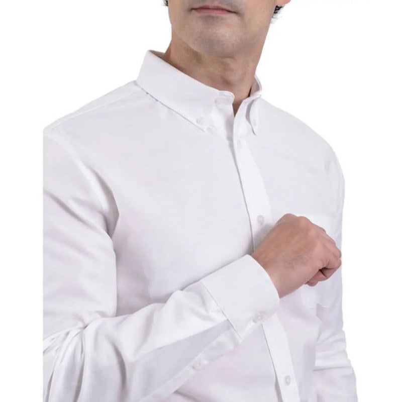 Camisa Casual Uniforme Para Empresas Manga Larga Yale  #mlpos_3 | Color: Blanco 02 #color_blanco_02 #sku_pwo425-blanco-02-1xl #sku_ylcmcs321602ch #sku_ylcmcs321602l #sku_ylcmcs321602m #sku_ylcmcs321602xl #sku_ylcmcs3216022xl