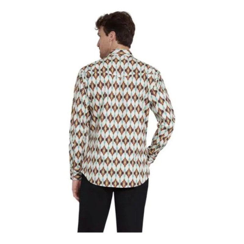 Camisa Vaquera Wrangler Checotah #mlpos_20 | Color: Beige 3817 #color_beige_3817 #sku_112353817bgxxl