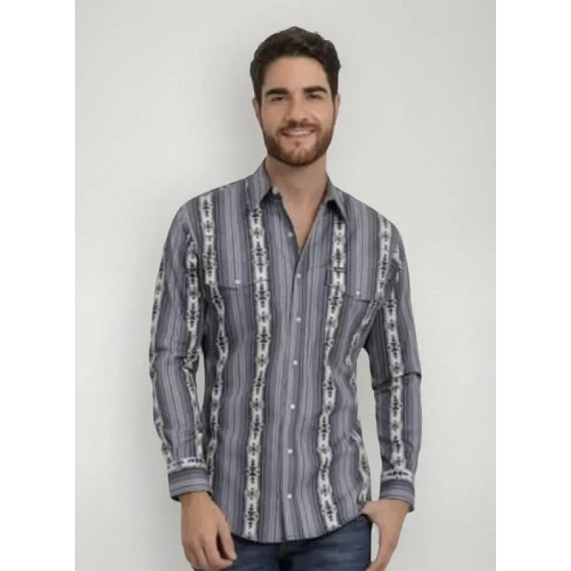 Camisa Vaquera Wrangler Checotah #mlpos_27 | Color: Marino 0366 #color_marino_0366 #sku_112360366mnch #sku_112360366mnm #sku_112360366mnxl