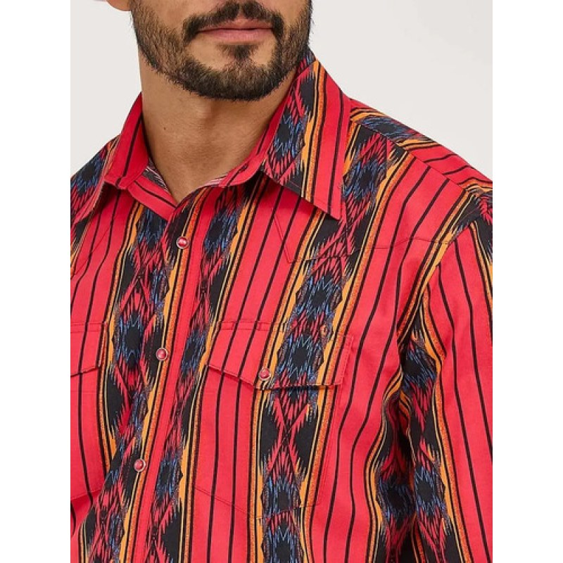 Camisa Vaquera Wrangler Checotah #mlpos_3 | Color: Rojo 6910 #color_rojo_6910 #sku_rtz586-rojo-6910-classic #sku_rtz586-rojo-6910-classic-187849181925