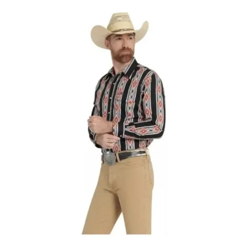 Camisa Vaquera Wrangler Checotah #mlpos_31 | Color: Negro 0362 #color_negro_0362 #sku_112360362ngg