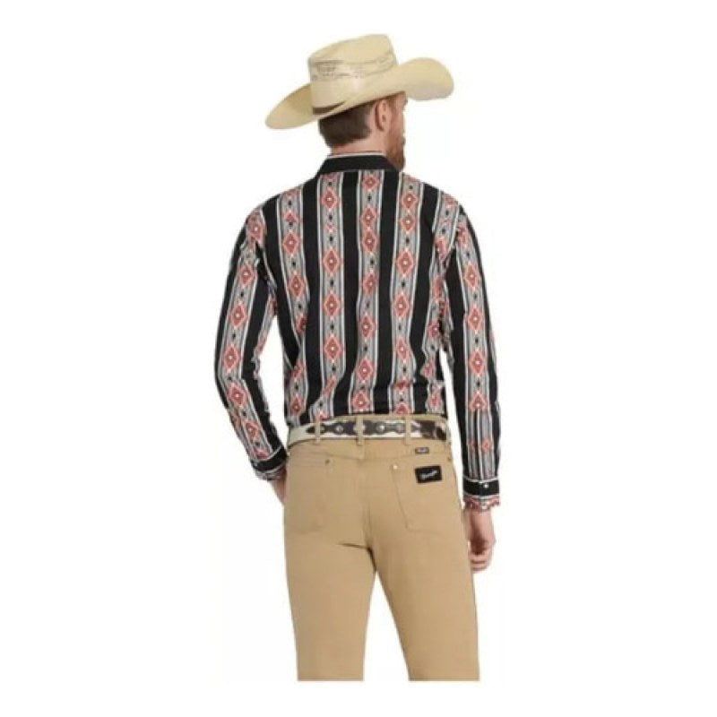 Camisa Vaquera Wrangler Checotah #mlpos_32 | Color: Negro 0362 #color_negro_0362 #sku_112360362ngg