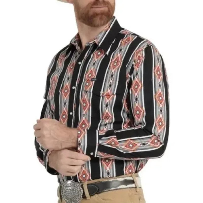Camisa Vaquera Wrangler Checotah #mlpos_33 | Color: Negro 0362 #color_negro_0362 #sku_112360362ngg