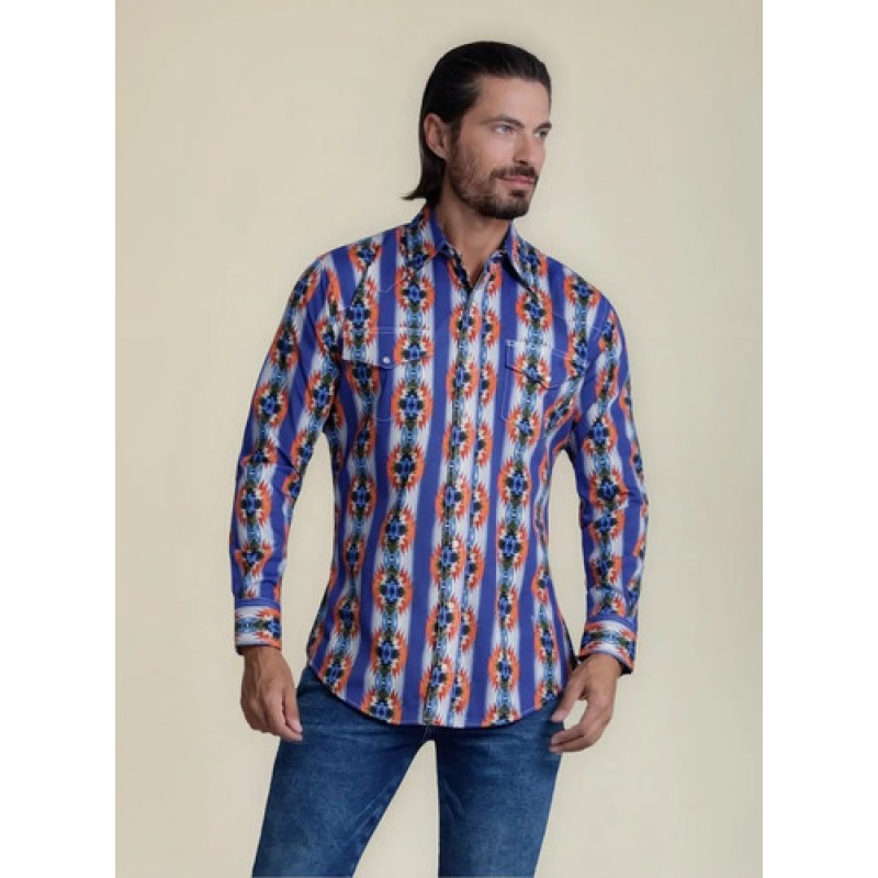Camisa Vaquera Wrangler Checotah #mlpos_35 | Color: Rey 5959 #color_rey_5959 #sku_112345959azlrg #sku_rtz586-rey-5959-classic